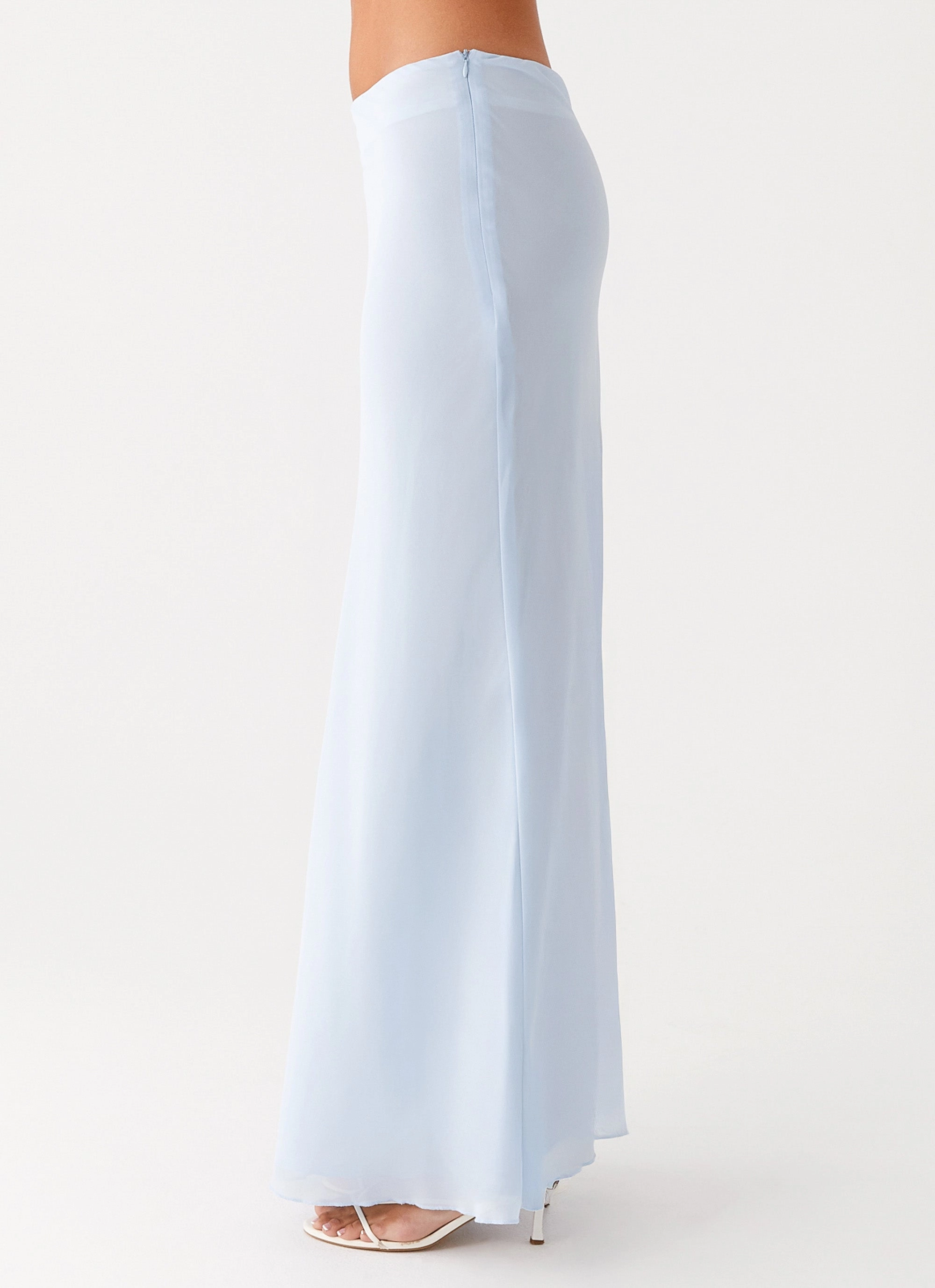 Michaella Chiffon Maxi Skirt - Blue Comfy Flex