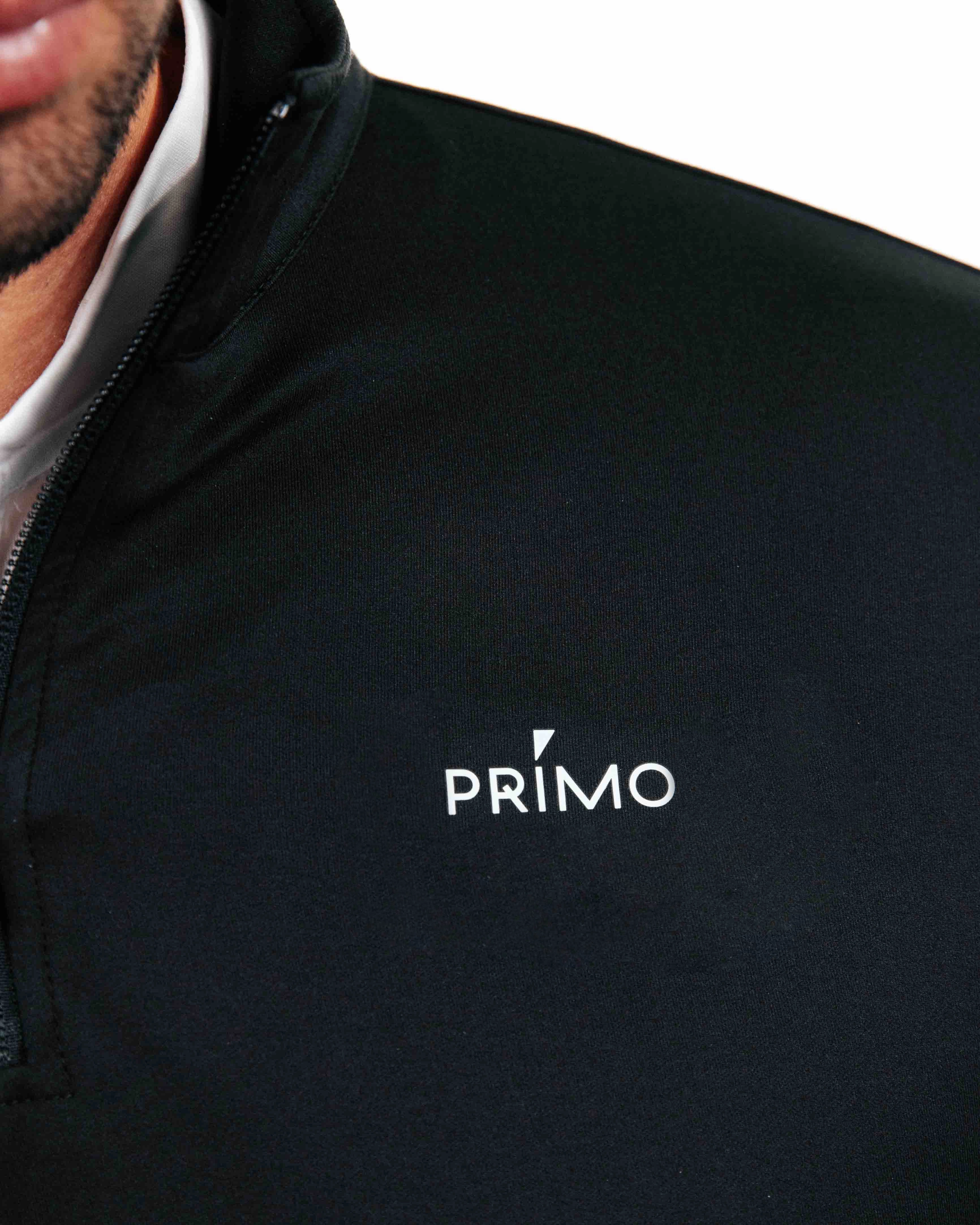 Black Classic Quarter Zip Wool Sweater