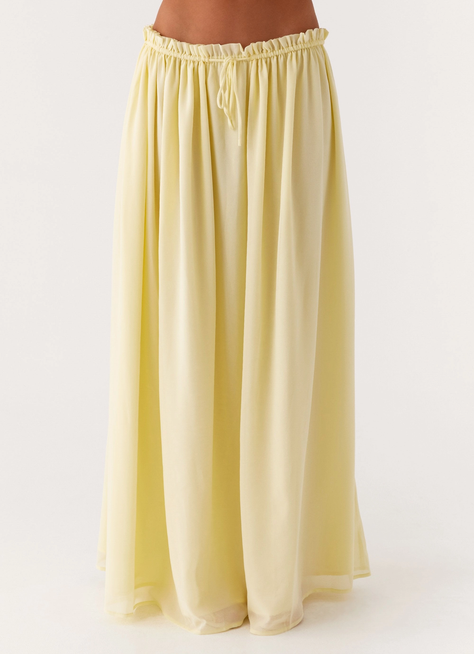 Zaya Maxi Skirt - Yellow Sleek Design Sporty Vibe