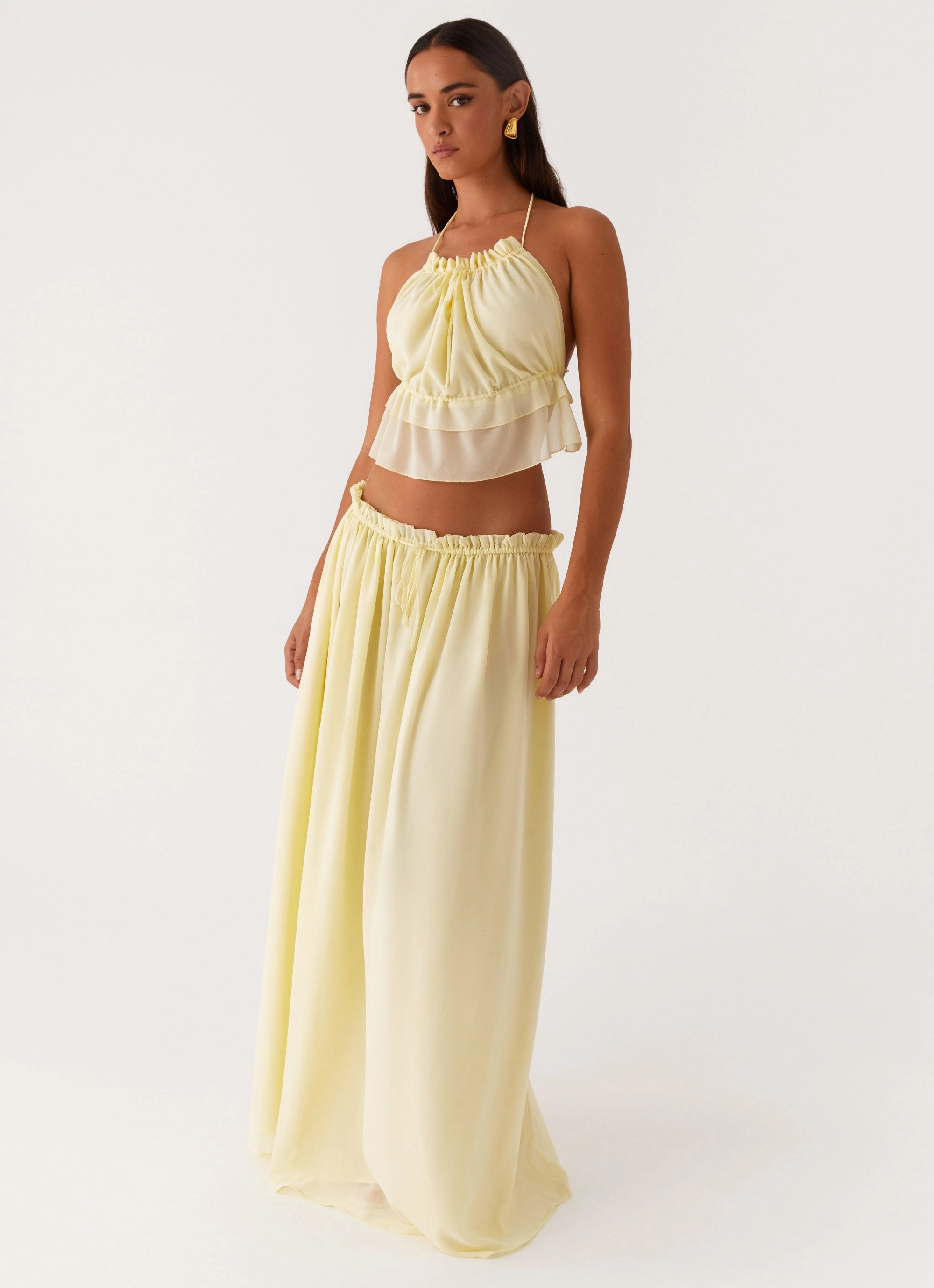 Cozy Casual Zaya Maxi Skirt - Yellow