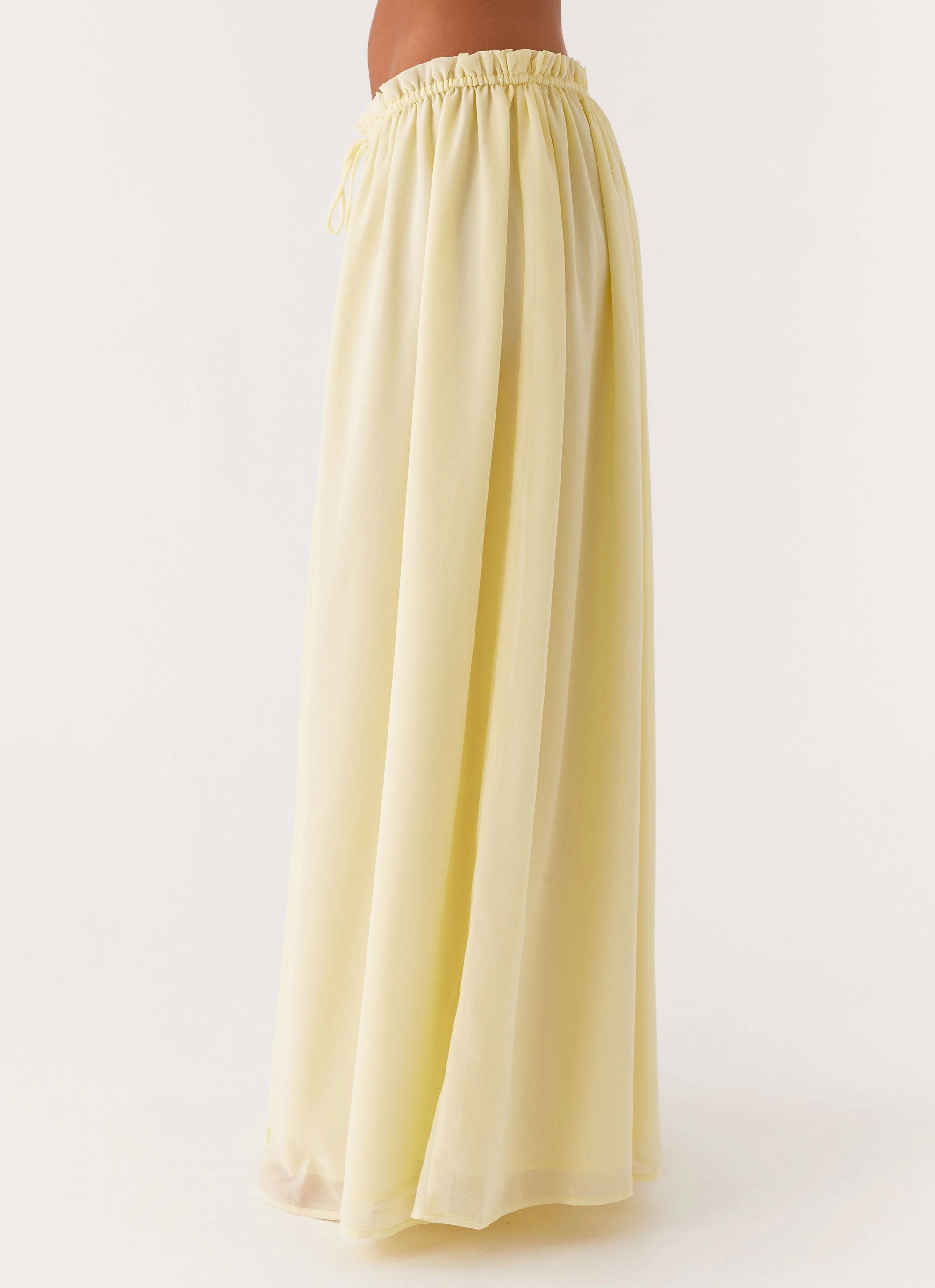 Body Friendly Lightweight Weave Zaya Maxi Skirt - Yellow