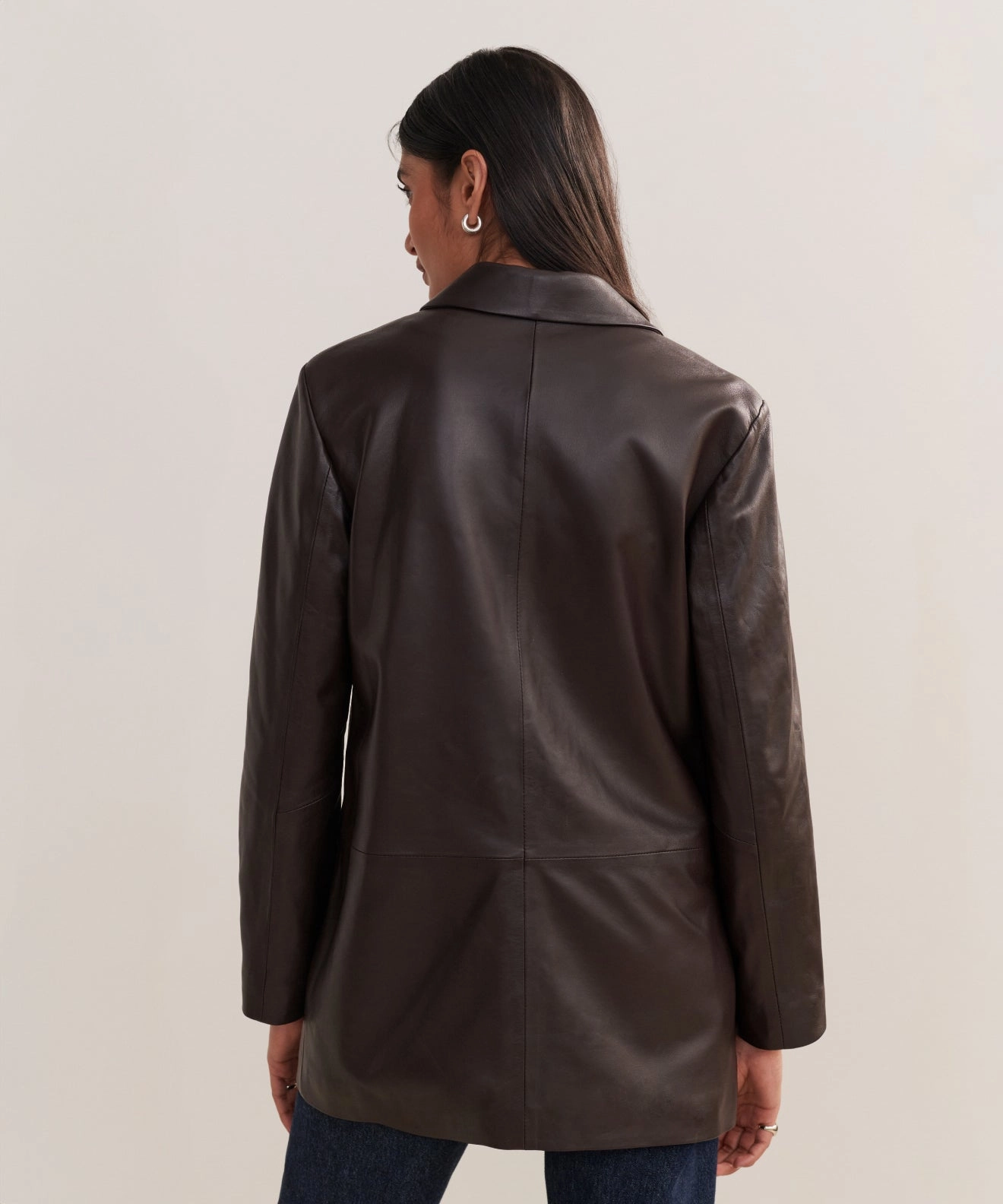 SoftshellTexture Anti Pilling Texture Leather Brooke Blazer