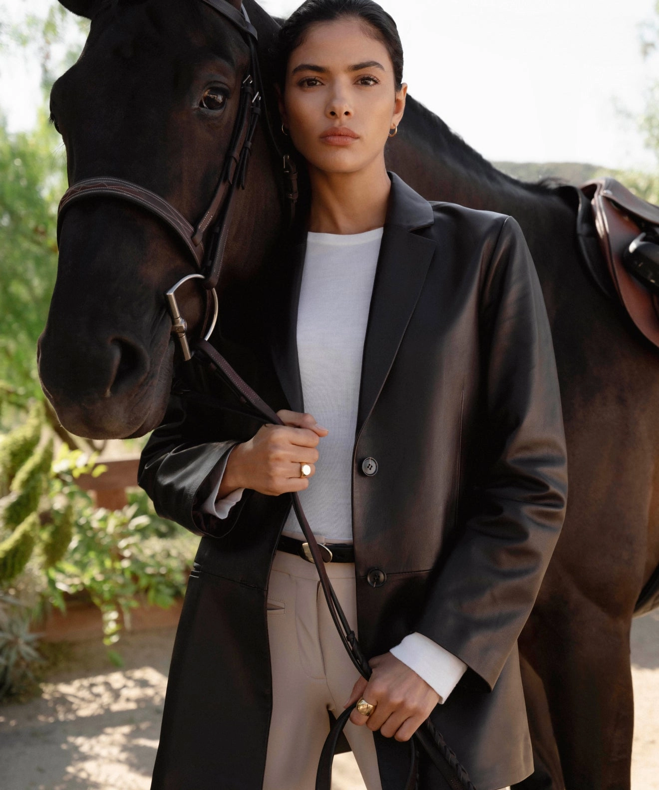 Leather Brooke Blazer OdorResistantFabric
