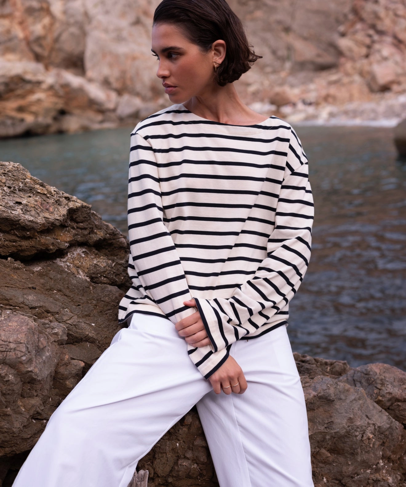 Claude Long-Sleeve Tee Organic Cotton Blend Daily Wear