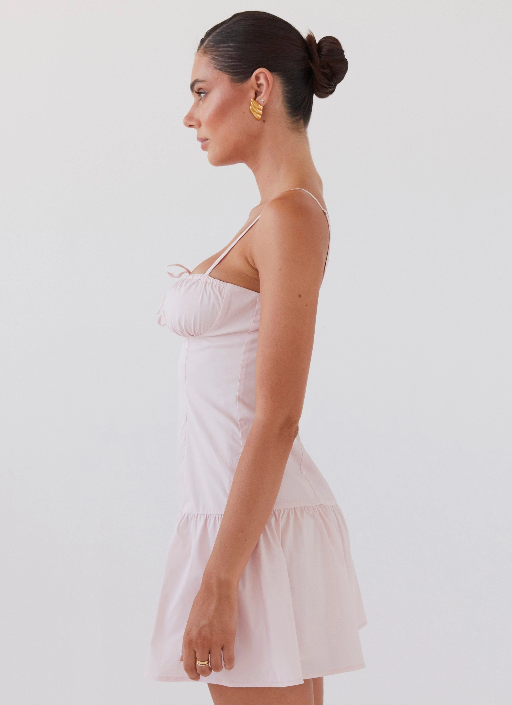 Romantic Charm Bustier Mini Dress - Baby Pink Flattering Silhouette Wear Seasonal Comfort