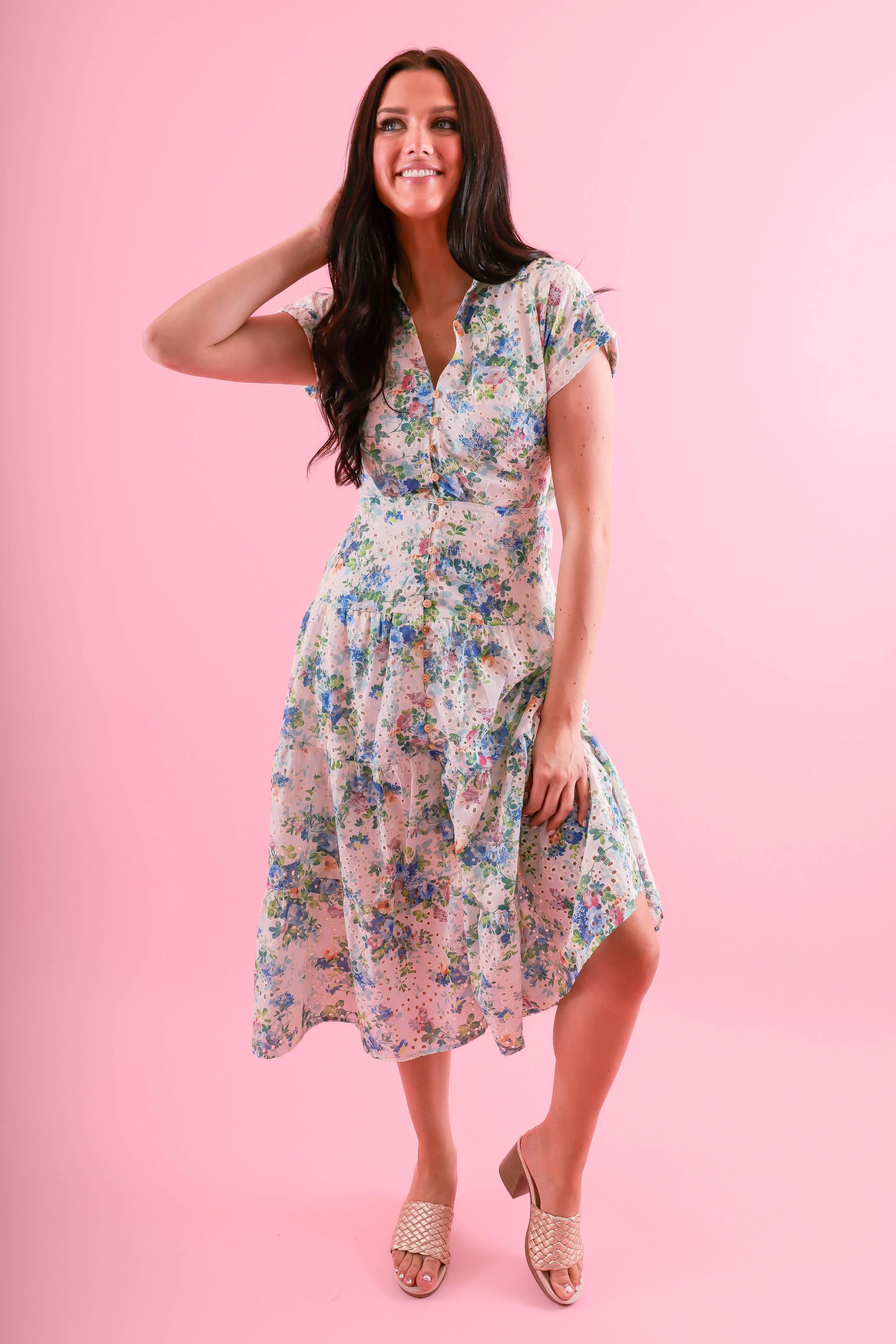 In My Chapter Midi Dress spring fresh