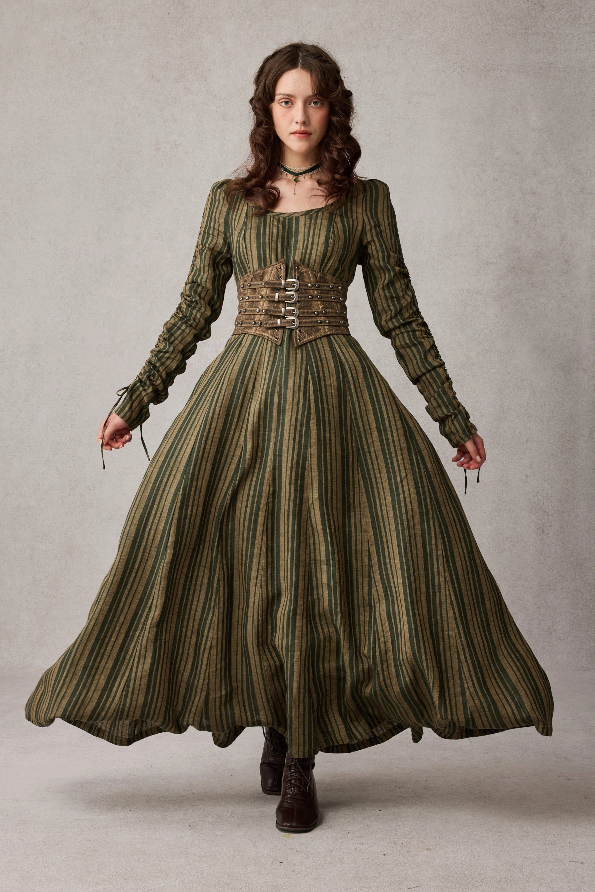 Crystal 17 | Victorian maxi linen dress Stylish Dress