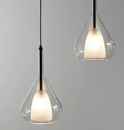 Nordic bedside glass chandelier bedroom simple Italian minimalist creative restaurant bar designer chandelier