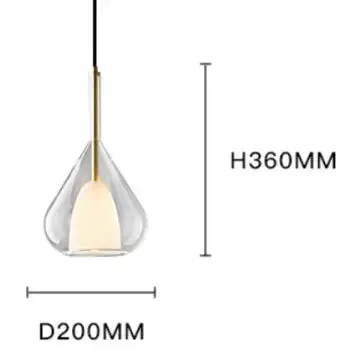 Nordic bedside glass chandelier bedroom simple Italian minimalist creative restaurant bar designer chandelier