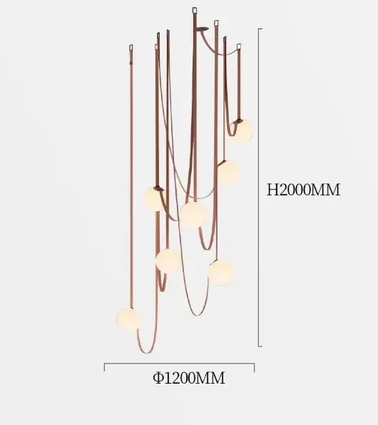 Nordic modern minimalist duplex building lotf stairwell wabi-sabi style designer villa belt living room dining room chandelier