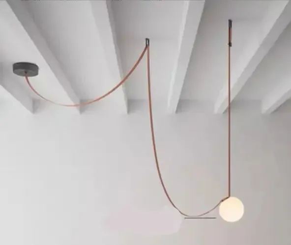 Nordic modern minimalist duplex building lotf stairwell wabi-sabi style designer villa belt living room dining room chandelier