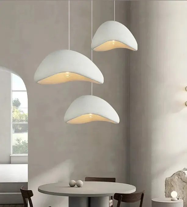 Nordic Villa Stair Wabi-sabi Style Pendant Chandelier Irregular Resin E27 Pendant Lights Staircase Suspend Lamp Decor Droplight