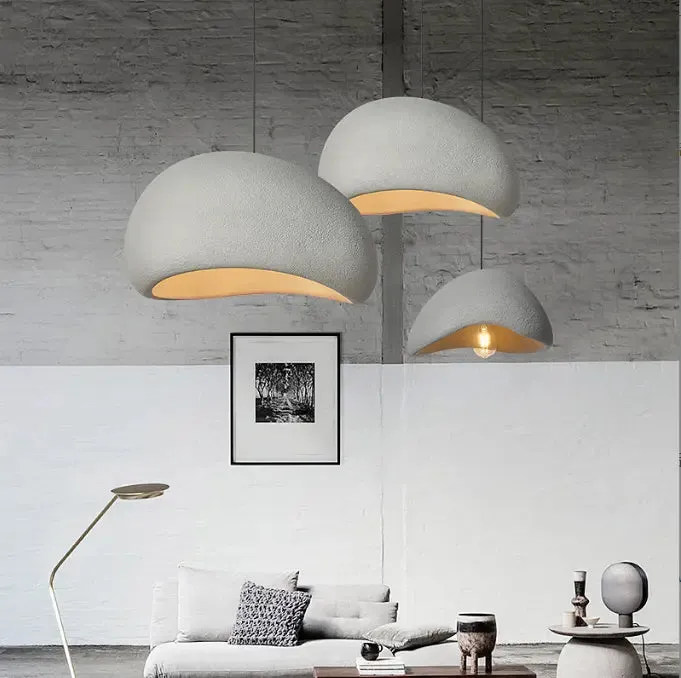 Nordic Villa Stair Wabi-sabi Style Pendant Chandelier Irregular Resin E27 Pendant Lights Staircase Suspend Lamp Decor Droplight