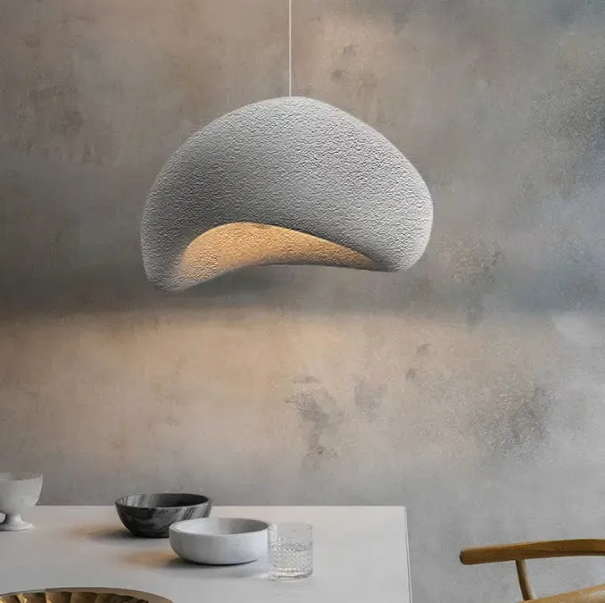 Nordic Villa Stair Wabi-sabi Style Pendant Chandelier Irregular Resin E27 Pendant Lights Staircase Suspend Lamp Decor Droplight