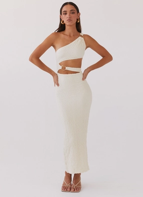 Bold Design Cocktail Ready North Haven Maxi Dress - Ivory Wave