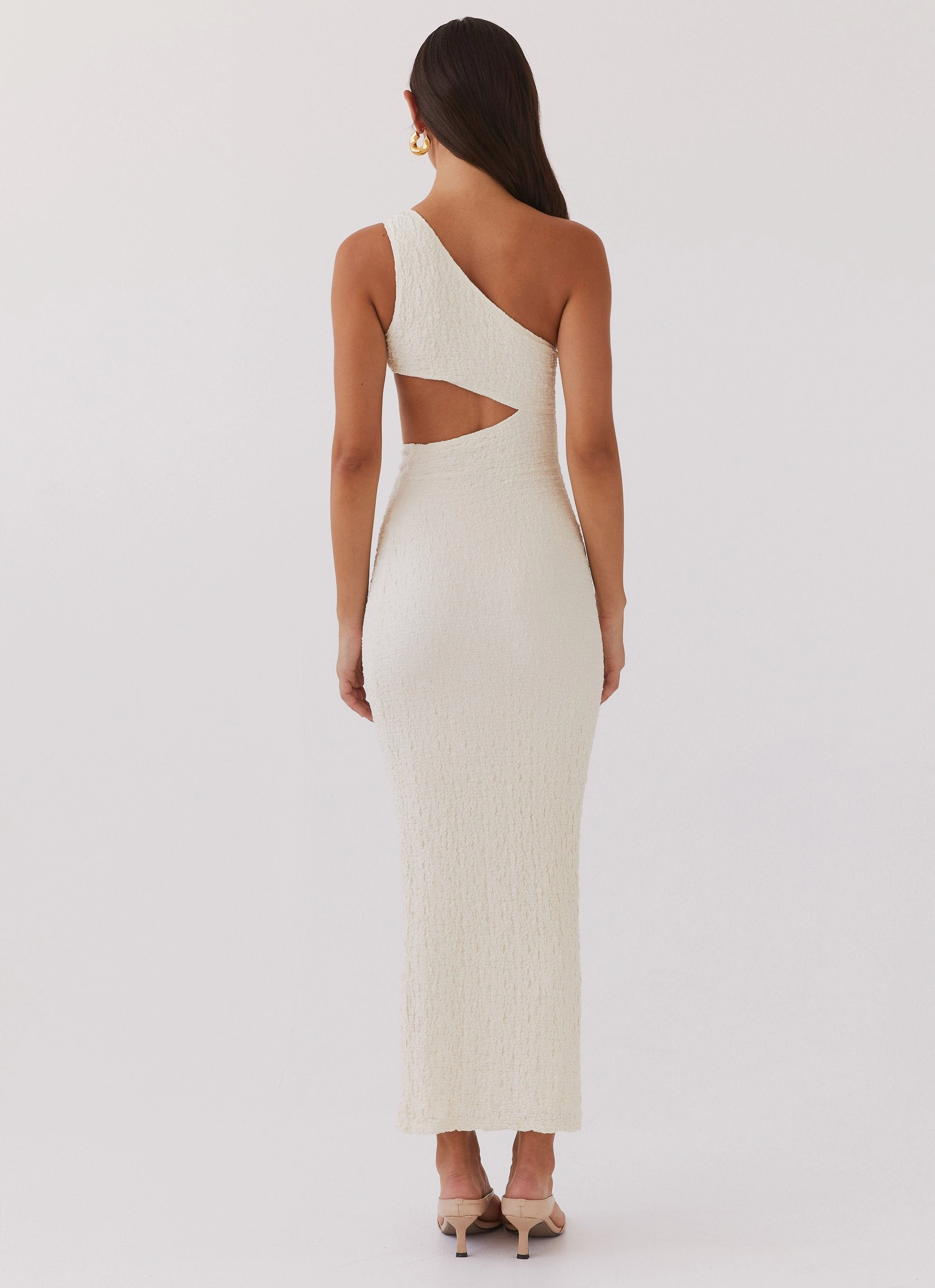 North Haven Maxi Dress - Ivory Wave Stylish Line Cozy Touch