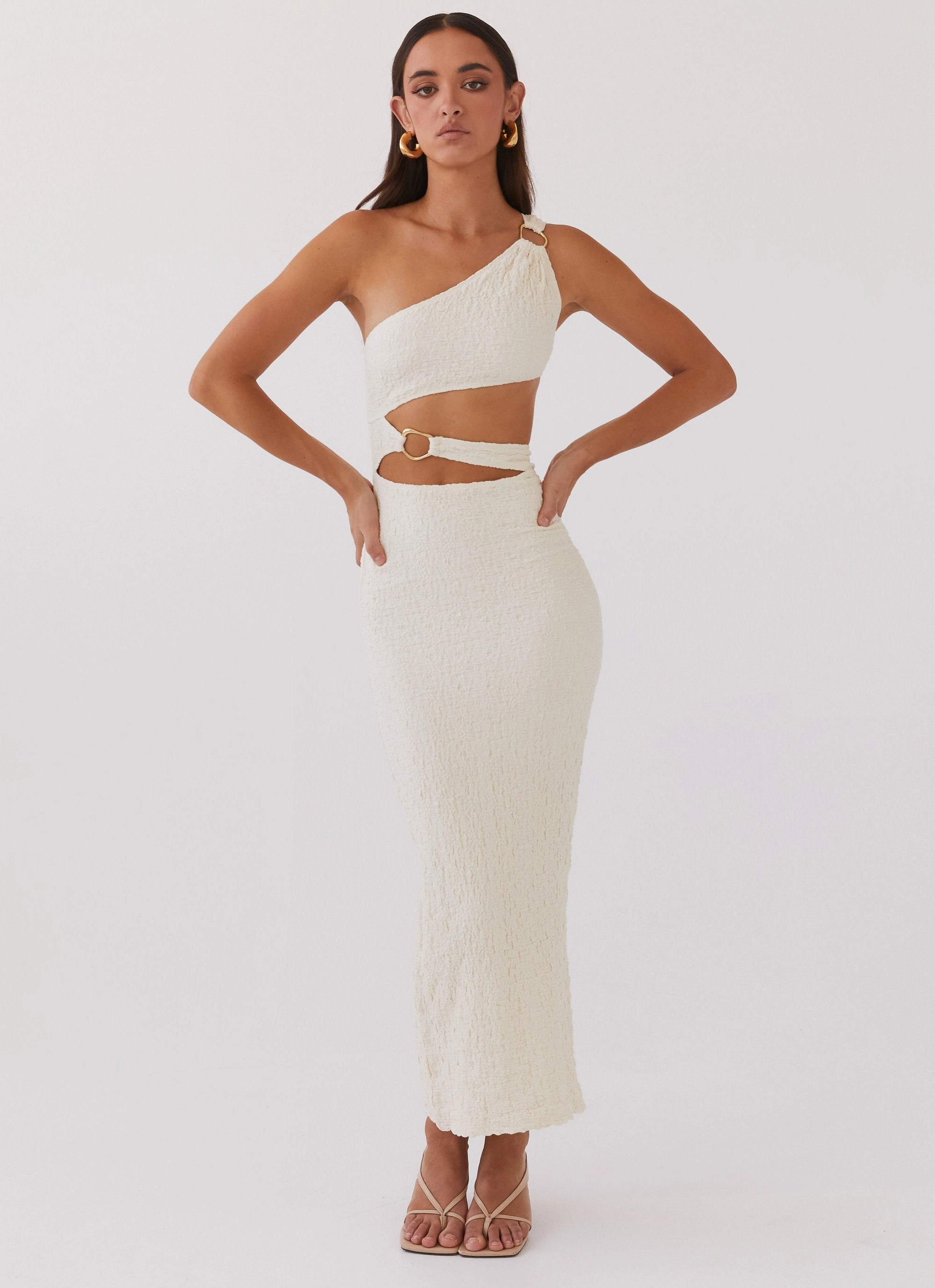 Bold Design Cocktail Ready North Haven Maxi Dress - Ivory Wave