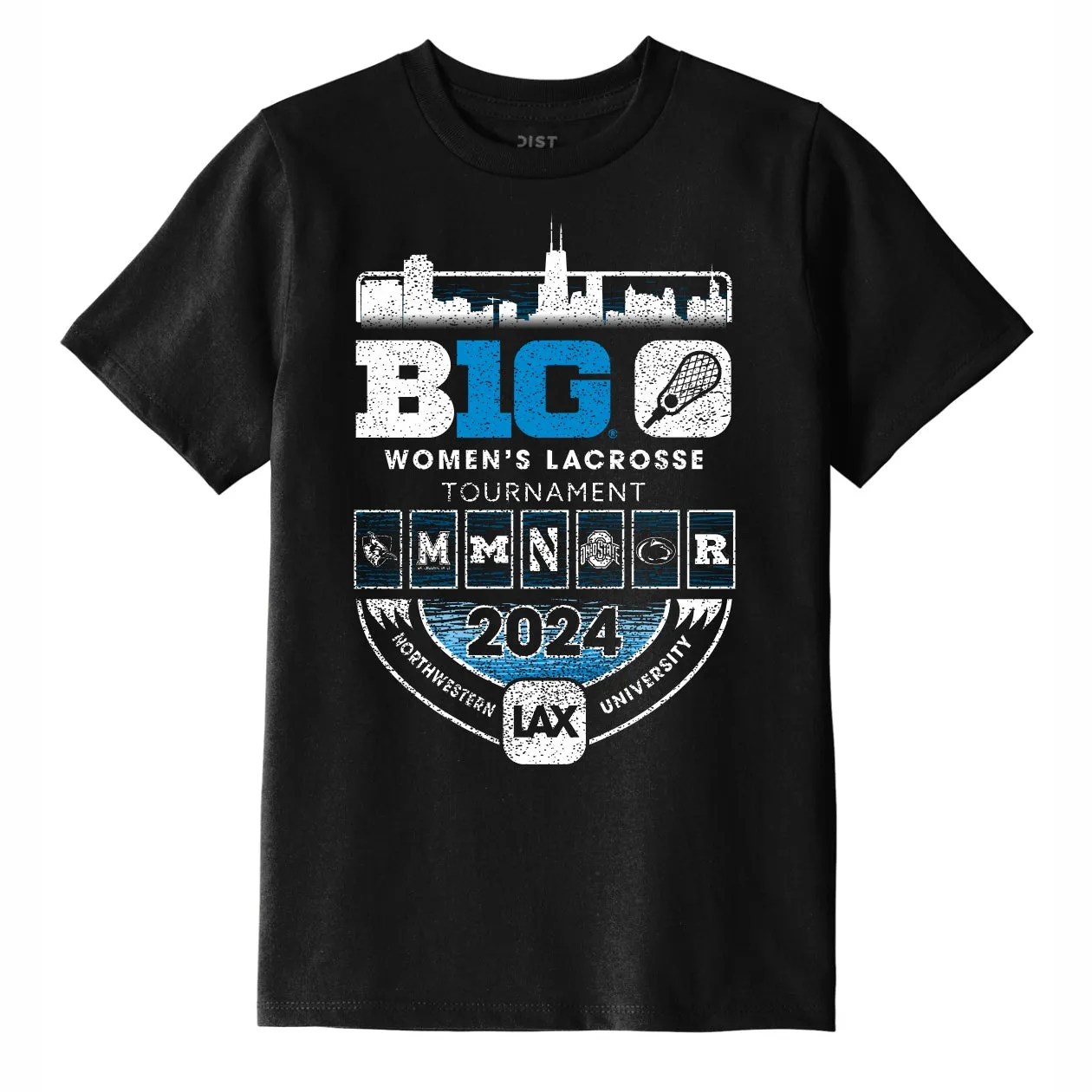 Northwestern Wildcats Youth B1G Women's Lacrosse Tournament Short-Sleeve T-Shirt
