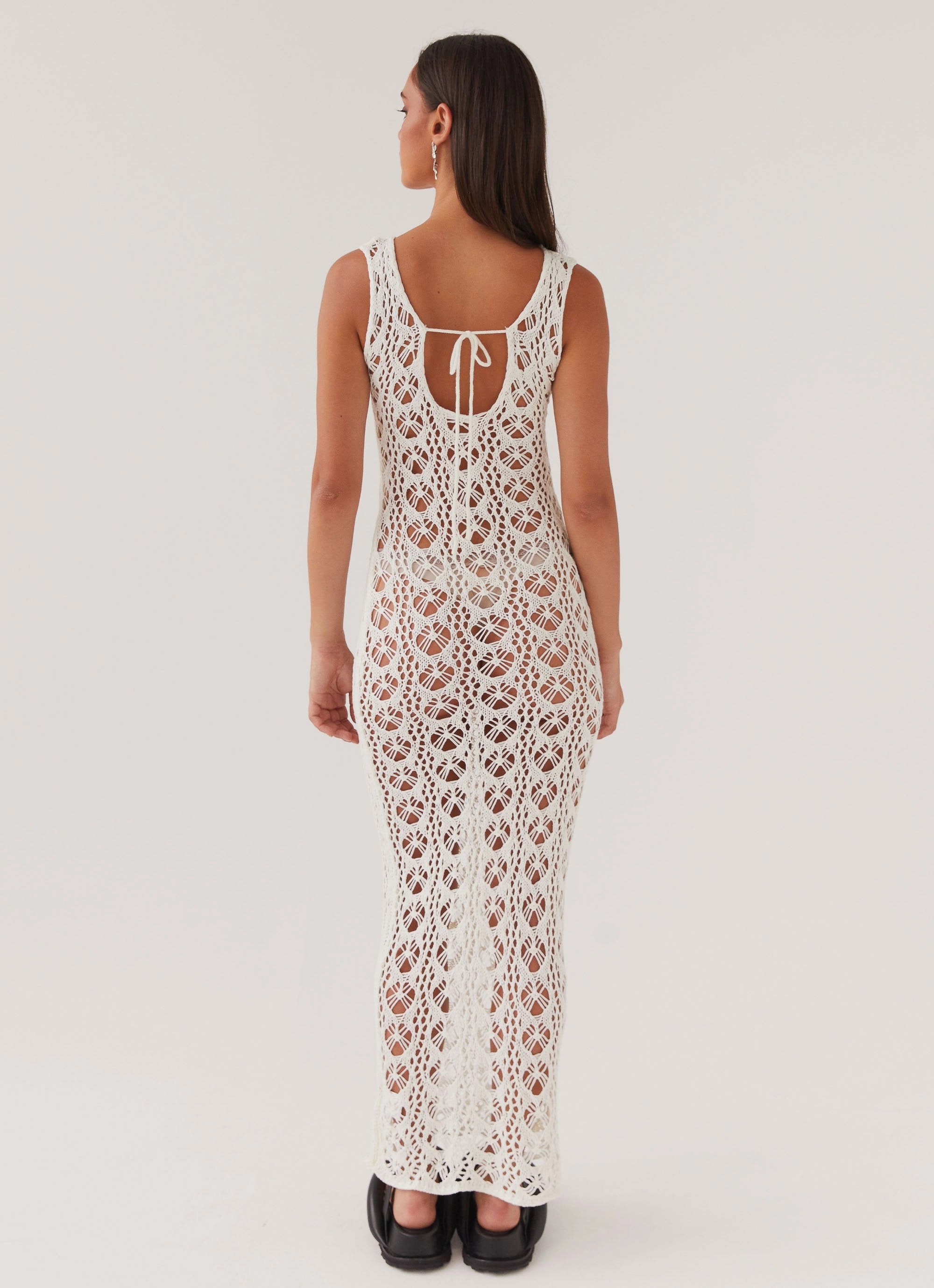 Tarlisa Crochet Maxi Dress - Cream Profile Enhancer