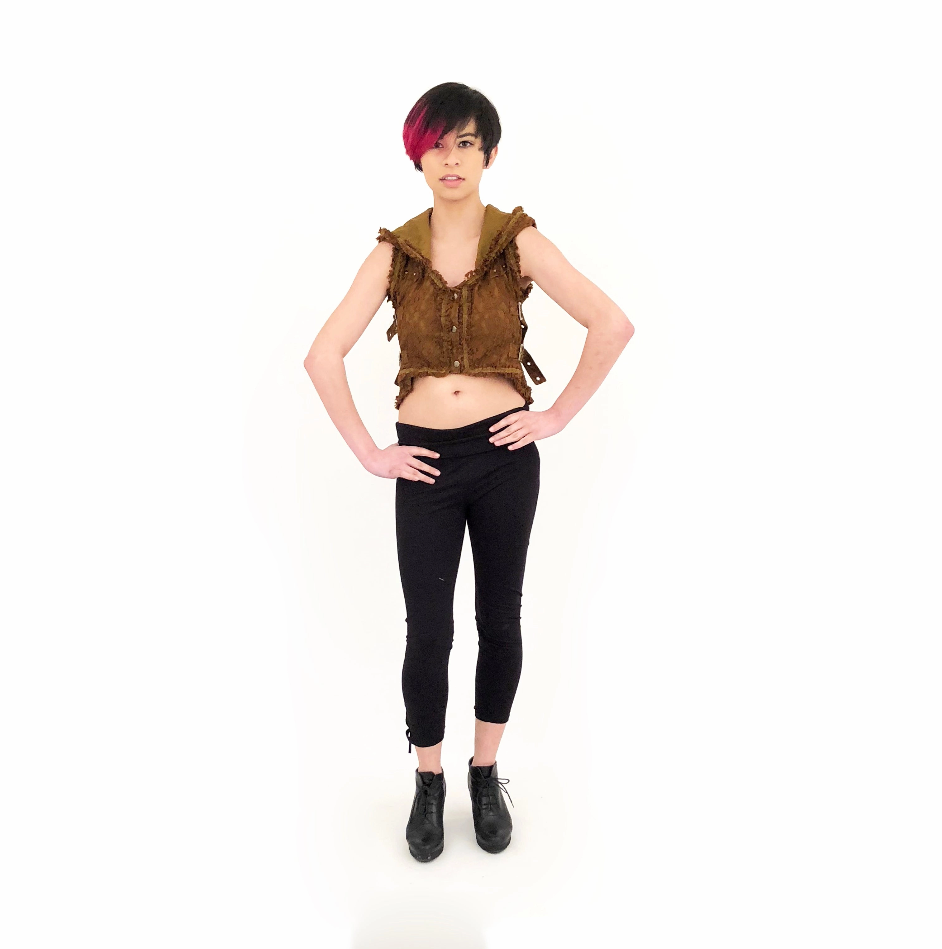 Adjustable Hemline Breathable Microfiber Fantasy Vest