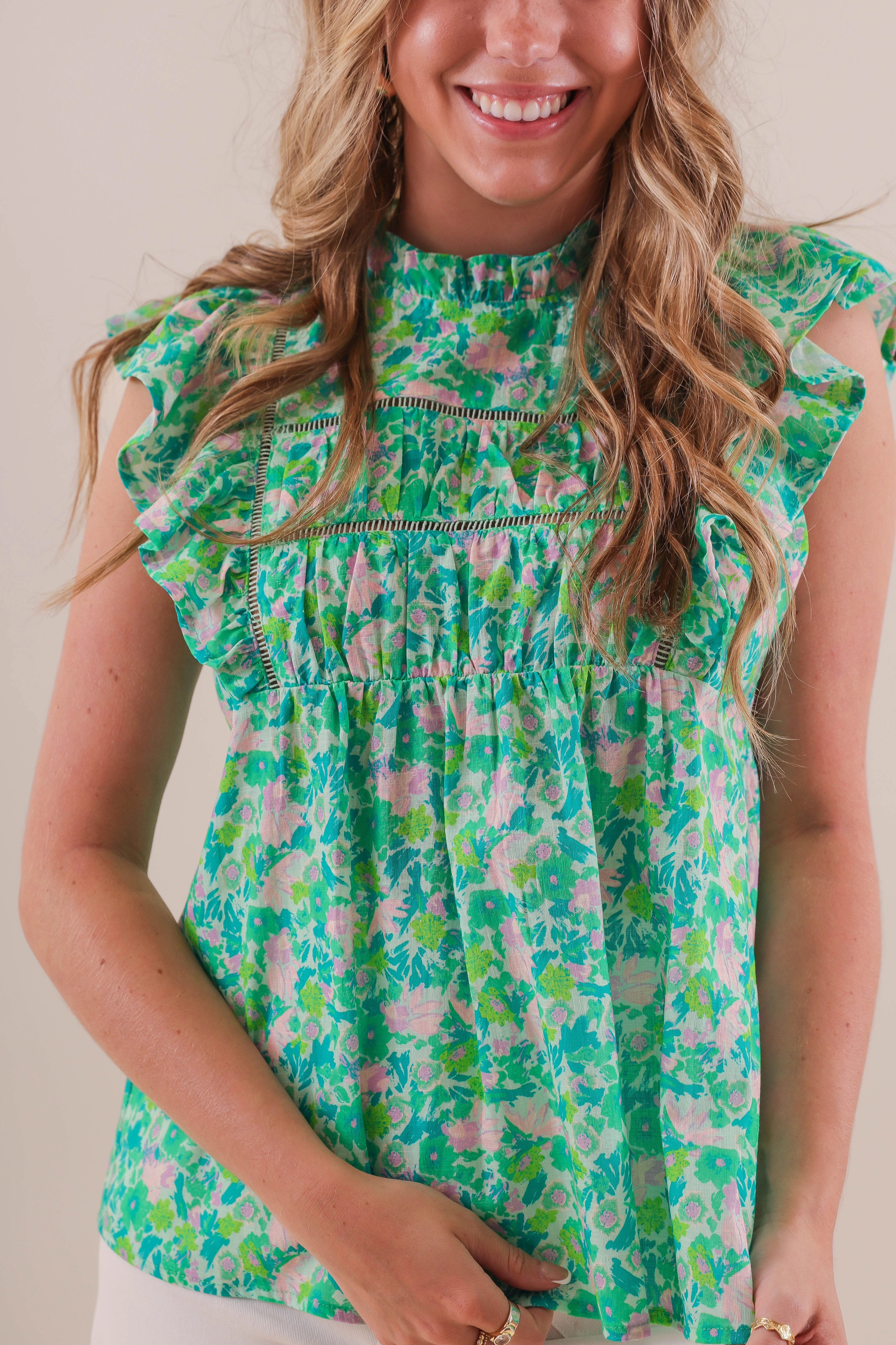Remembering The Times Blouse Bonded Hemline