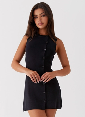 Unlined Look Not One Time Knit Mini Dress - Black