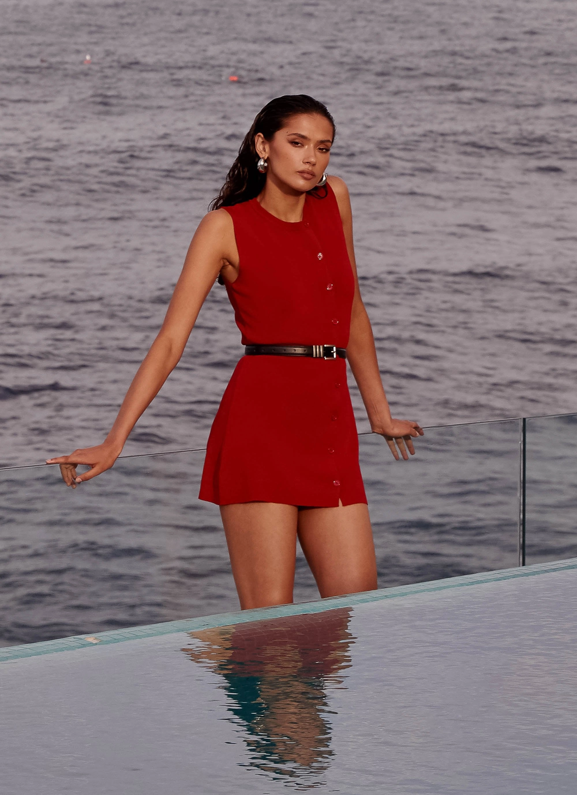 Soul Warm Not One Time Knit Mini Dress - Red
