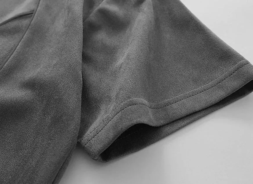 'Nova' Structured Suede-Finish T-Shirt