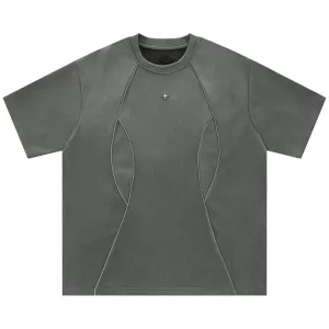 'Nova' Structured Suede-Finish T-Shirt