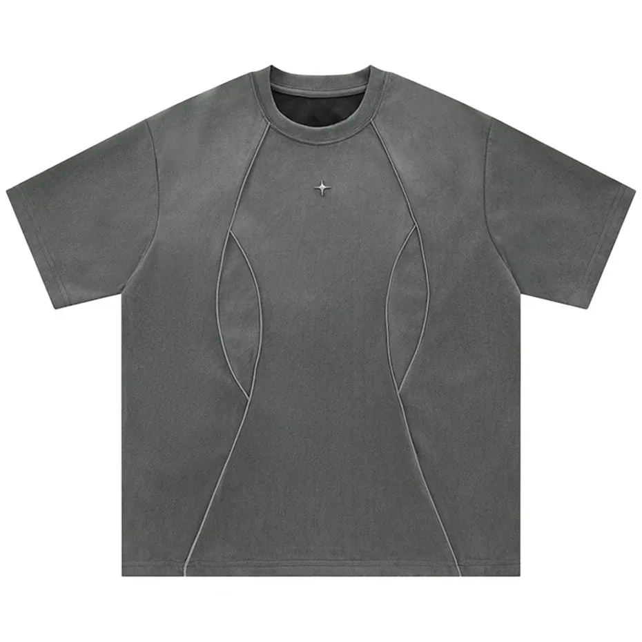 'Nova' Structured Suede-Finish T-Shirt