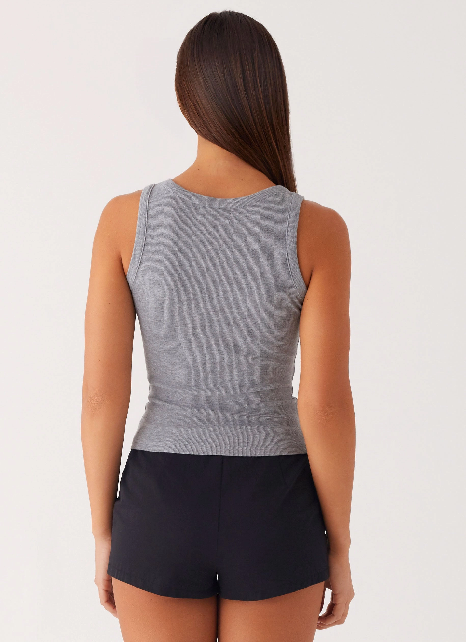 Oblivion Tank Top - Grey Stretch Knit Material Vintage Hoodie