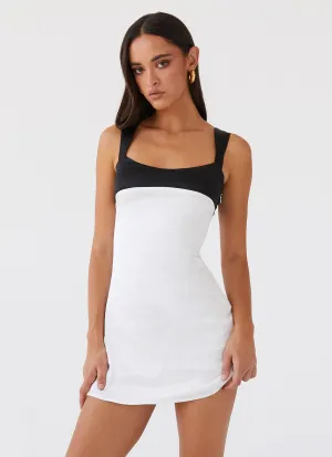Casual maxi dress Odette Satin Mini Dress - Noir Pearl