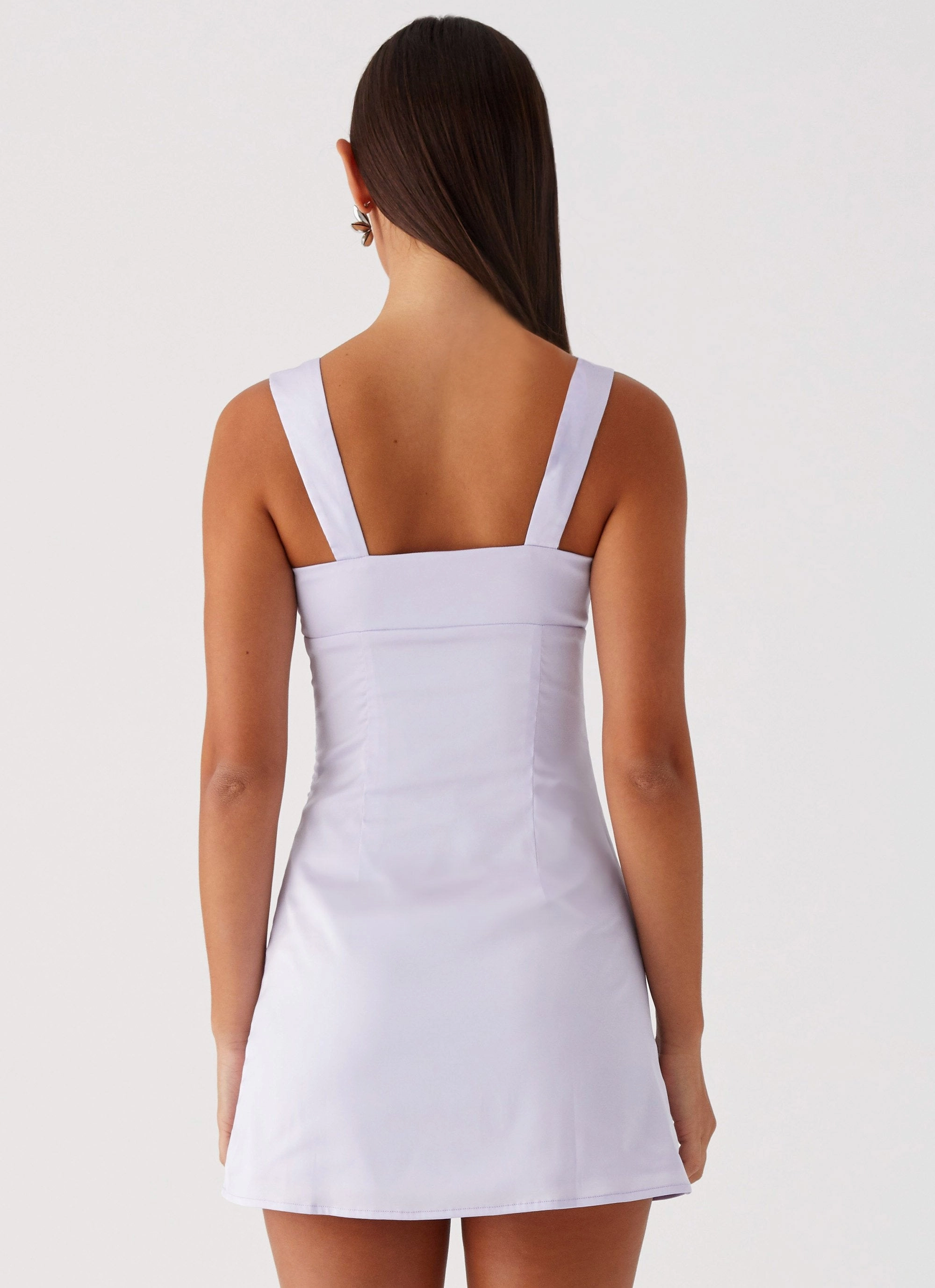 Balanced Tones Odette Satin Mini Dress - Lilac