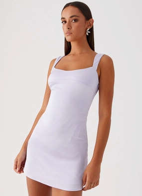 Must Have Odette Satin Mini Dress - Lilac