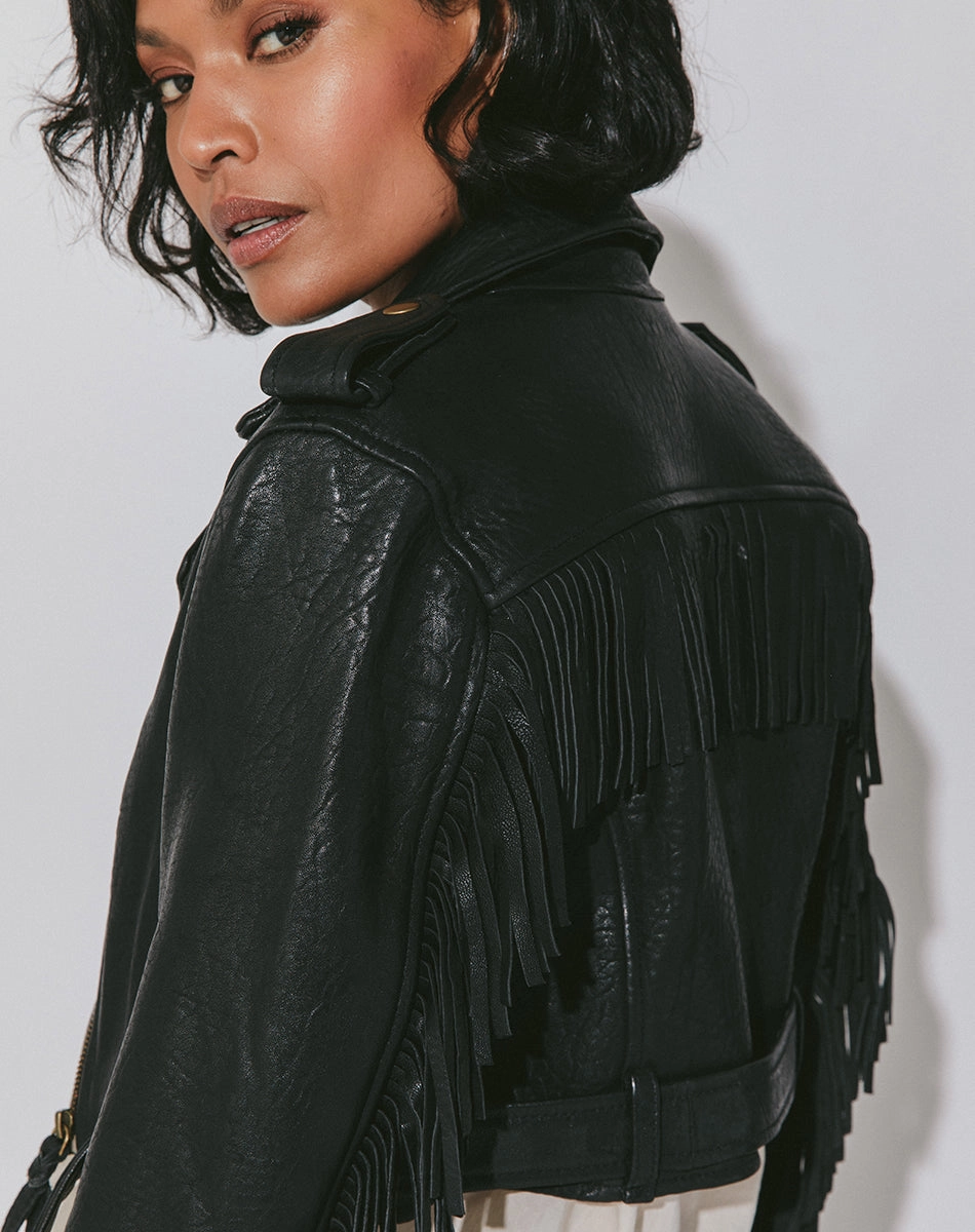 Casual Touch Harrison Leather Jacket | Black
