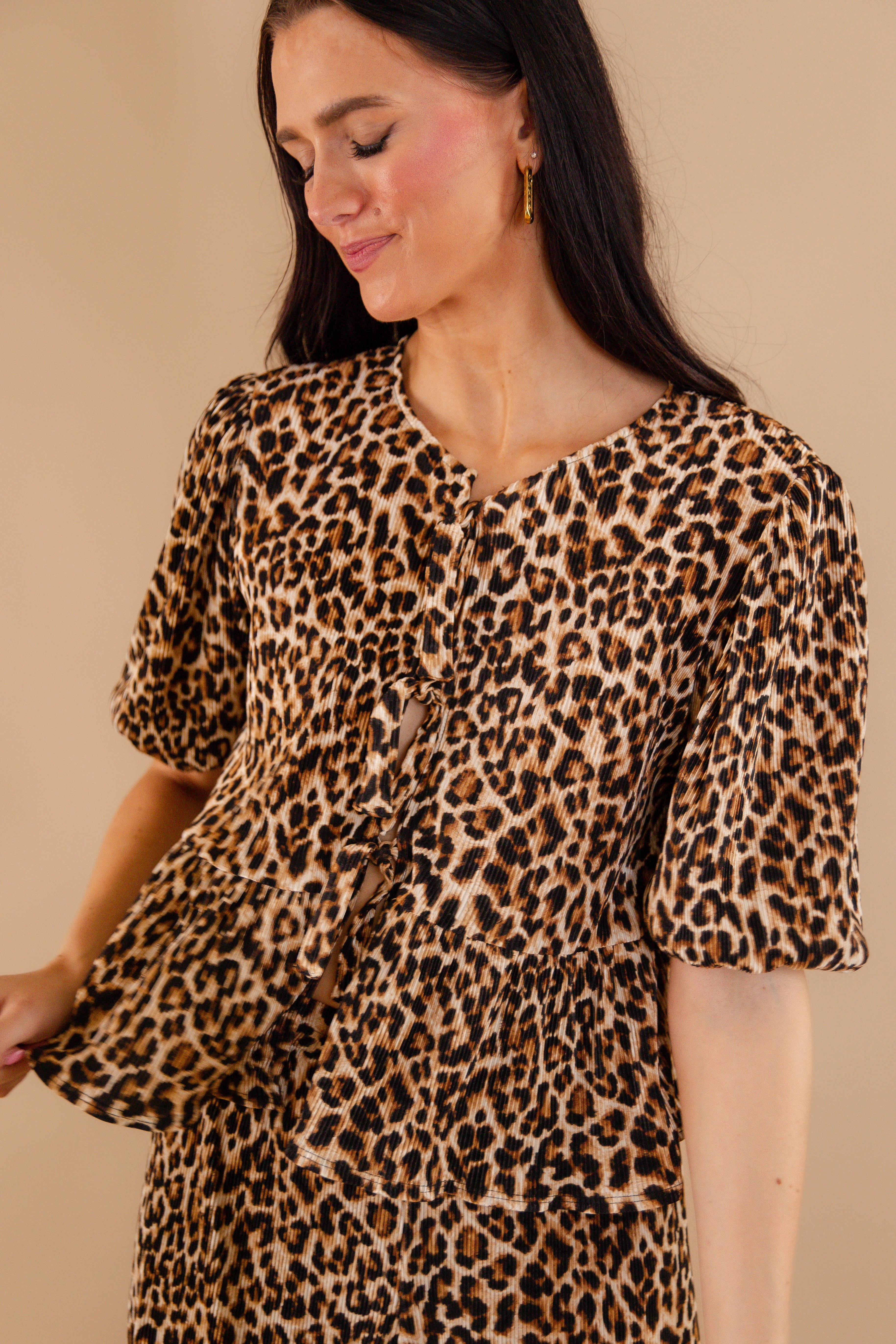 More Authenticity Ribbed Blouse StretchComfortDesign Casual Tee
