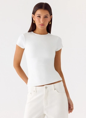 About You Top - White Flexible Hemline