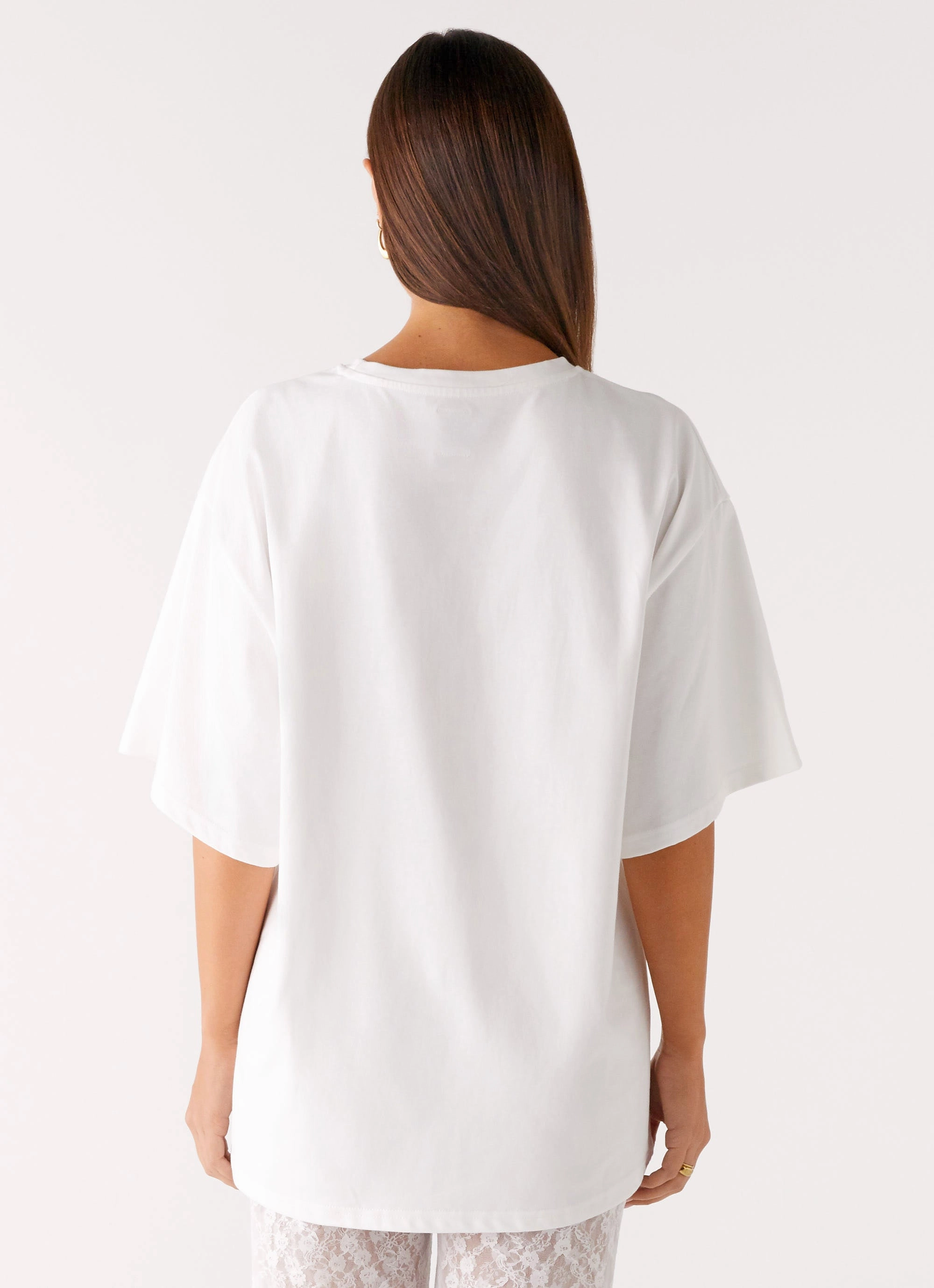 Olive Oversized Tee - White Odor Resistant Treatment