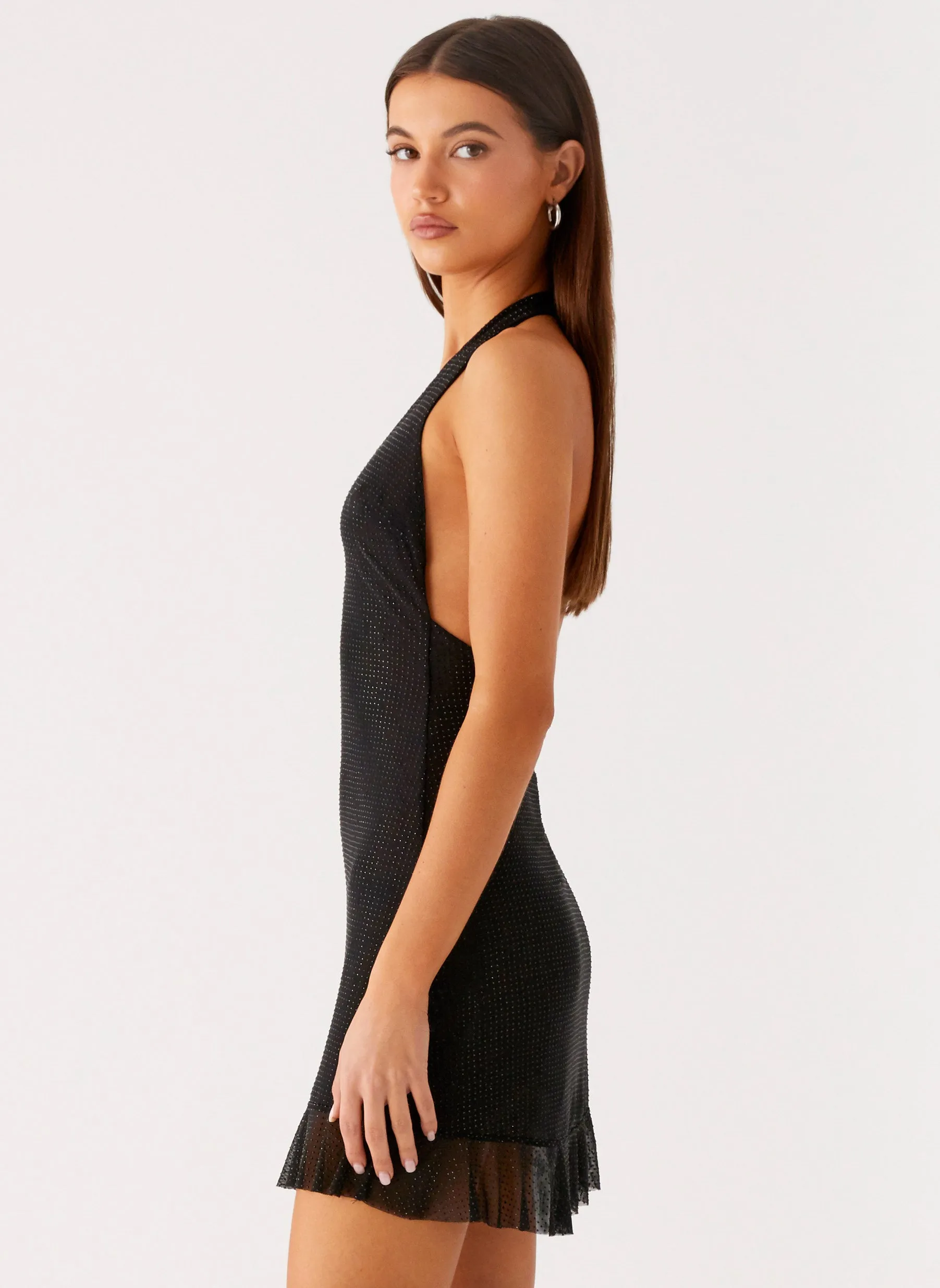 Silk-Blend Classic Tailoring Odrella Sequin Mini Dress - Black
