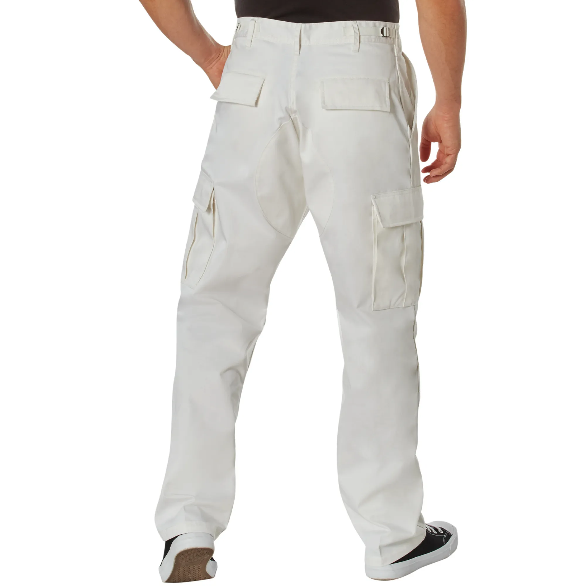 Off White - Tactical BDU Pants - Cotton Polyester Twill - Button Fly