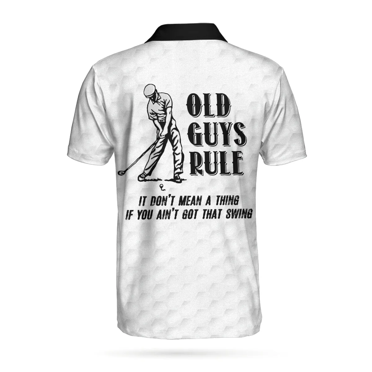 Old Guys Rule Golf Polo Shirt, Golf Texture Argyle Pattern Polo Shirt, Cool Golfing Shirt For Men Coolspod