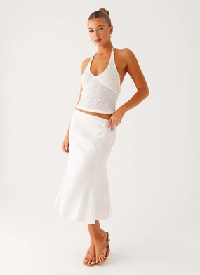 Olive Midi Skirt - Ivory Simple Comfort