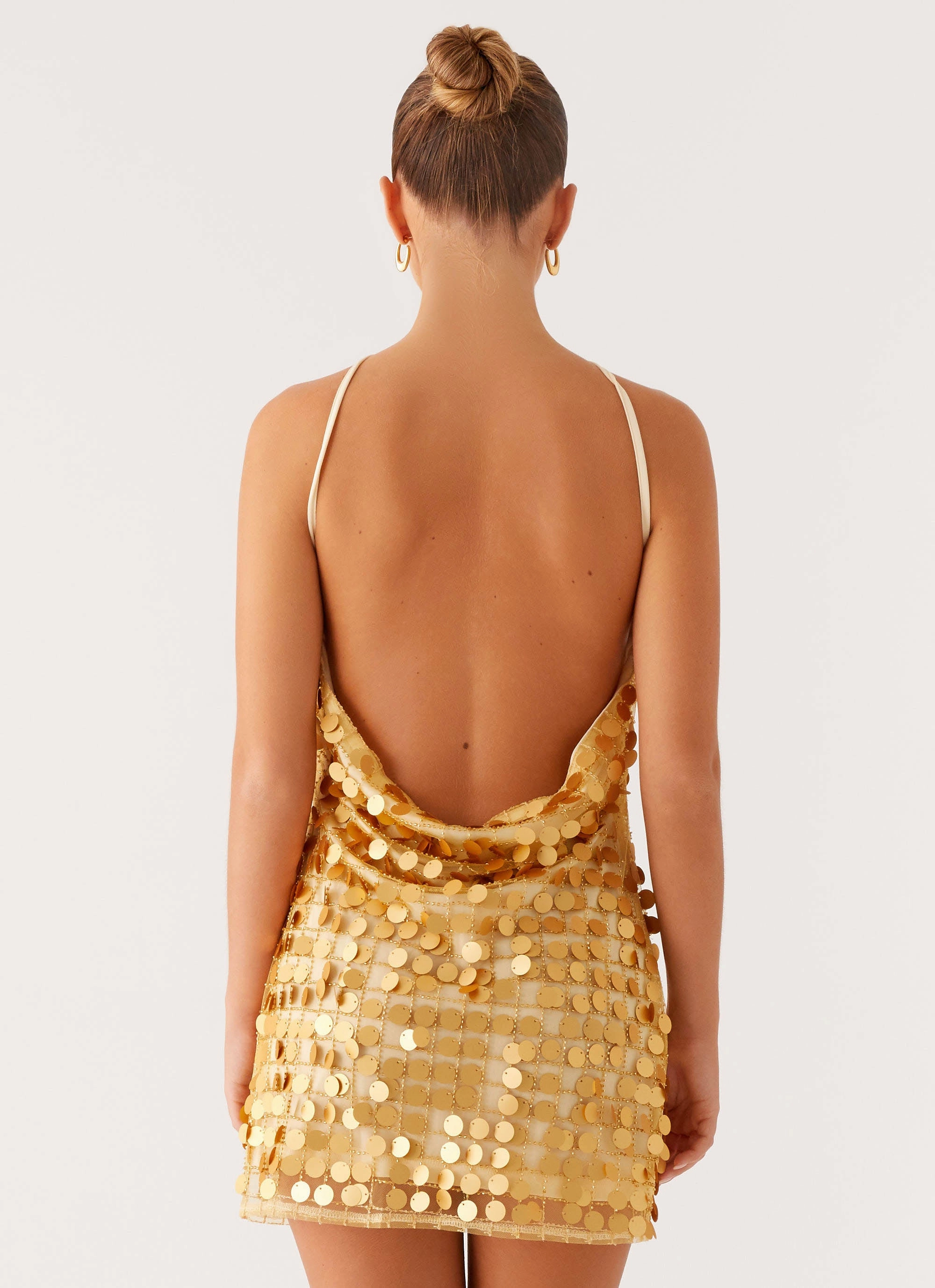 Xander Sequin Mini Dress - Gold Flow Ready