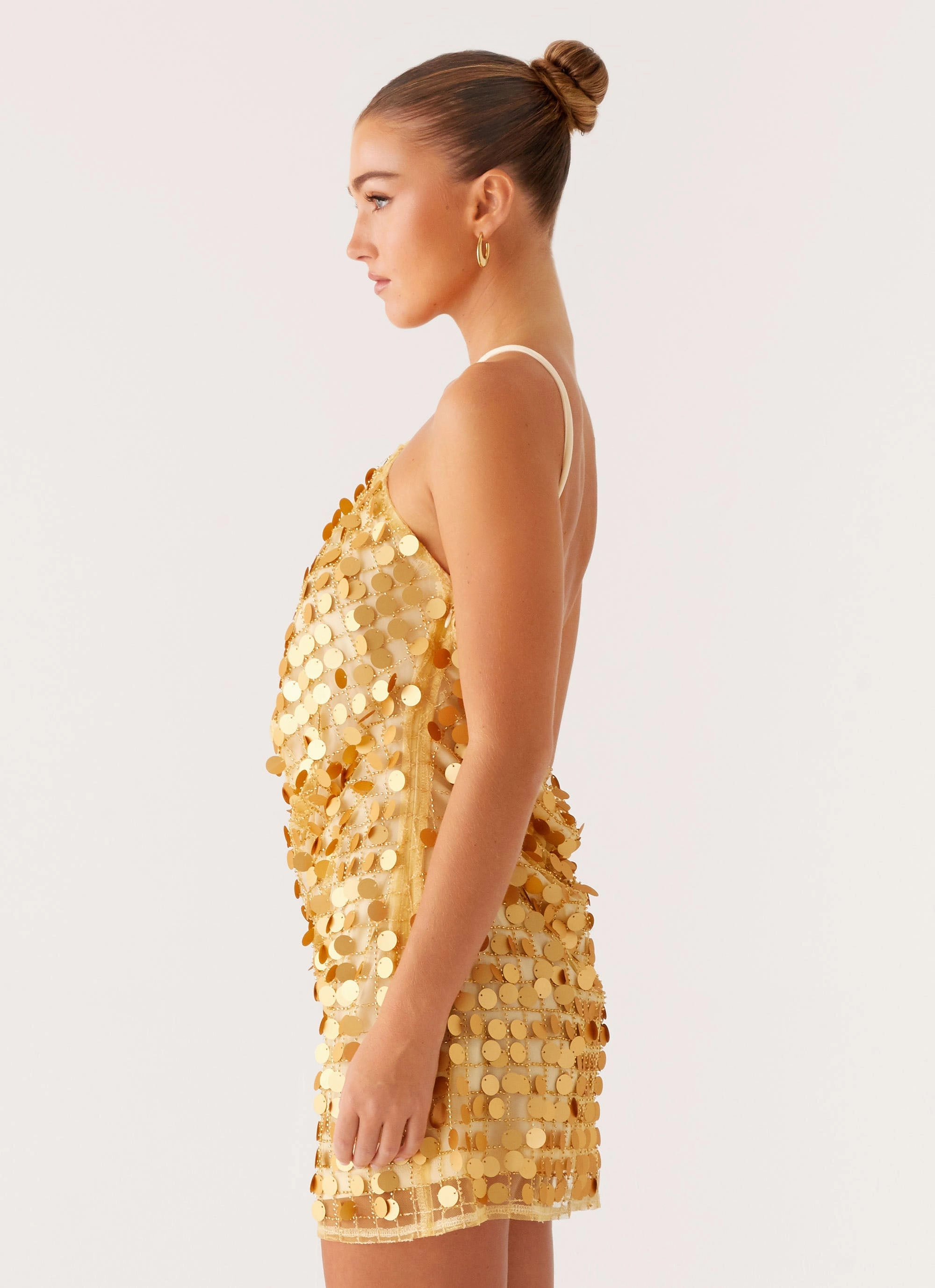Xander Sequin Mini Dress - Gold Chic and Cozy