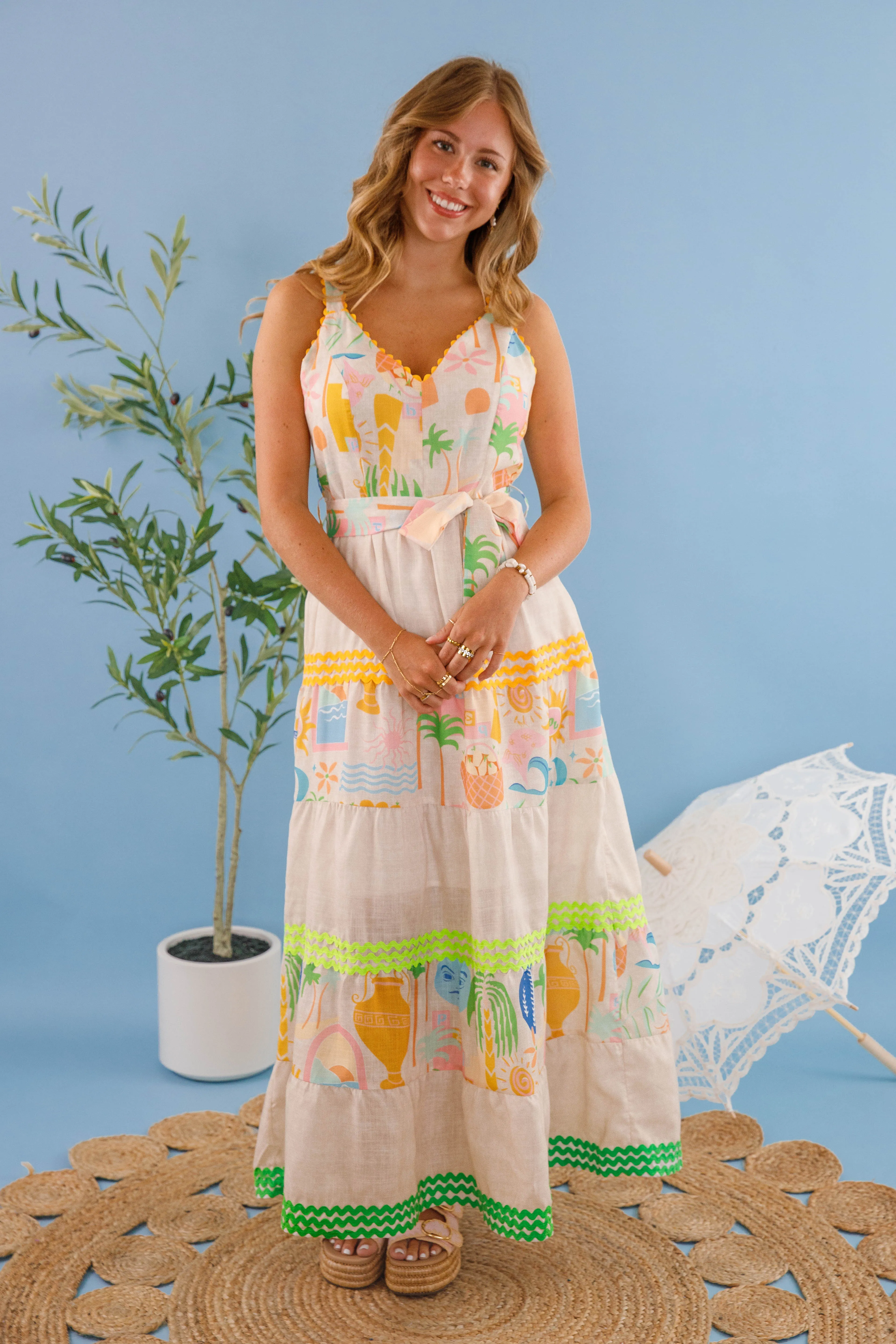 Artistic Shape On My Radar Maxi Dress