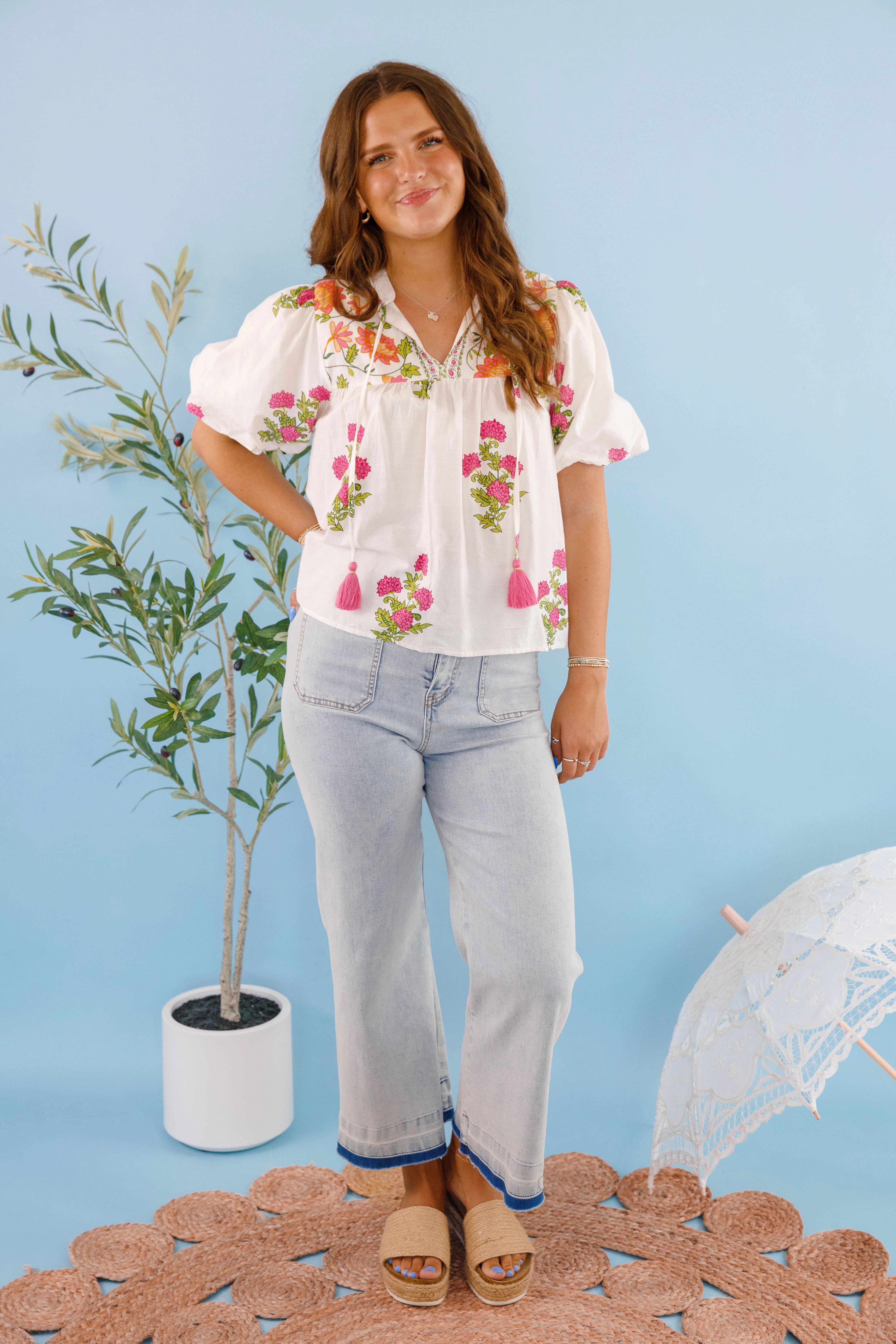 On The Move Blouse-White AntiPilling Surface AbrasionResistantEdging