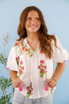 Basic Sweatshirt On The Move Blouse-White