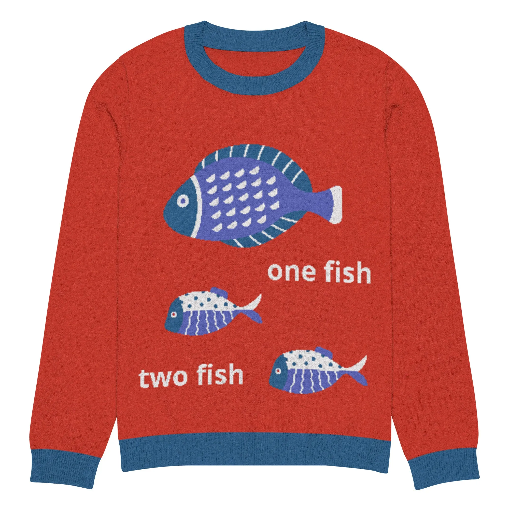 One Fish Two Fish Knitted Crewneck Sweater