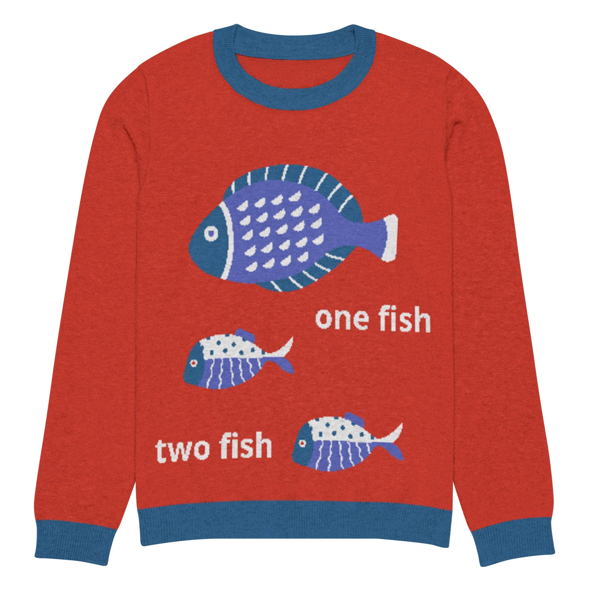 One Fish Two Fish Knitted Crewneck Sweater