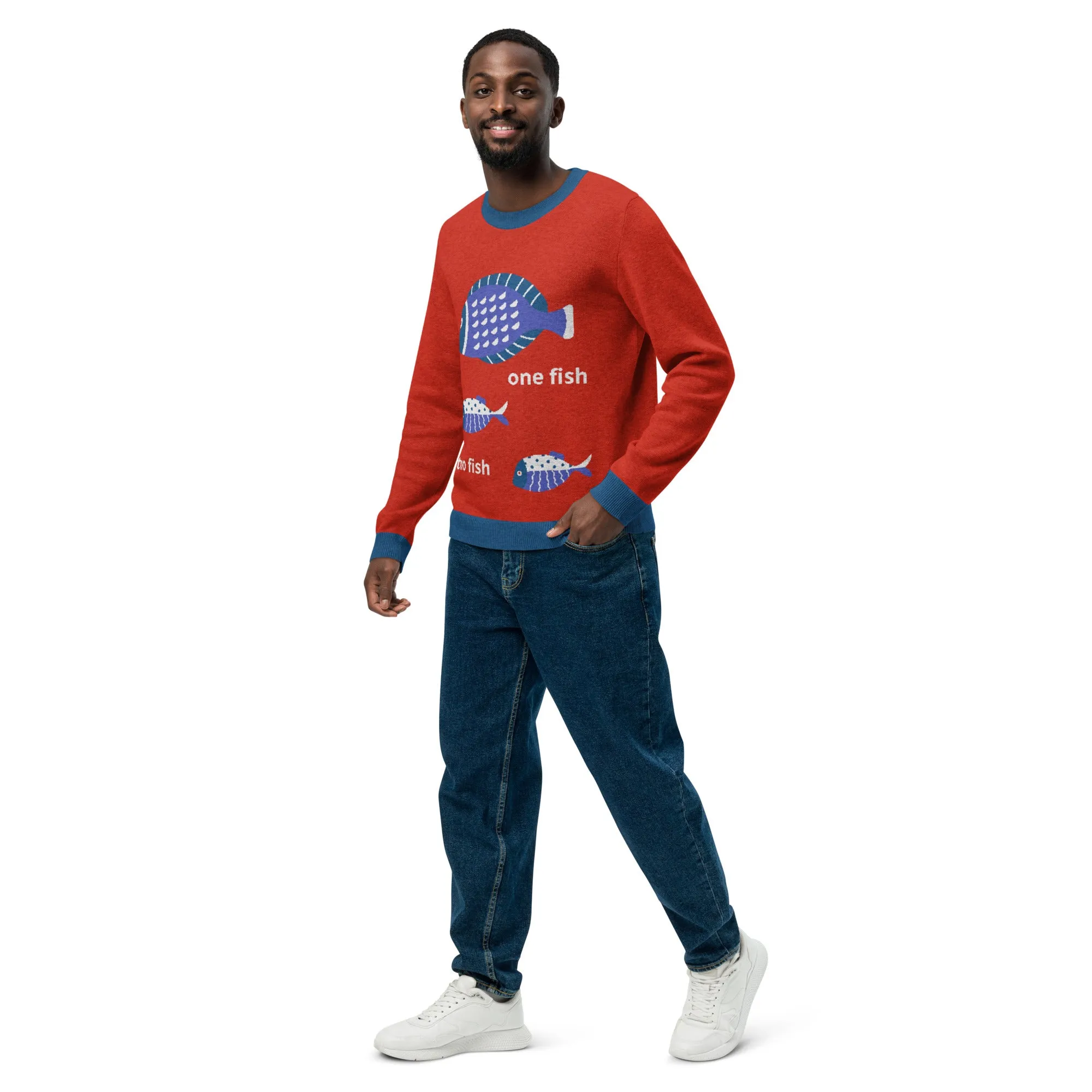One Fish Two Fish Knitted Crewneck Sweater